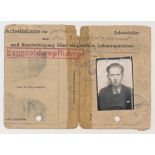 POLISH SLAVE LABORER'S WORK CARD