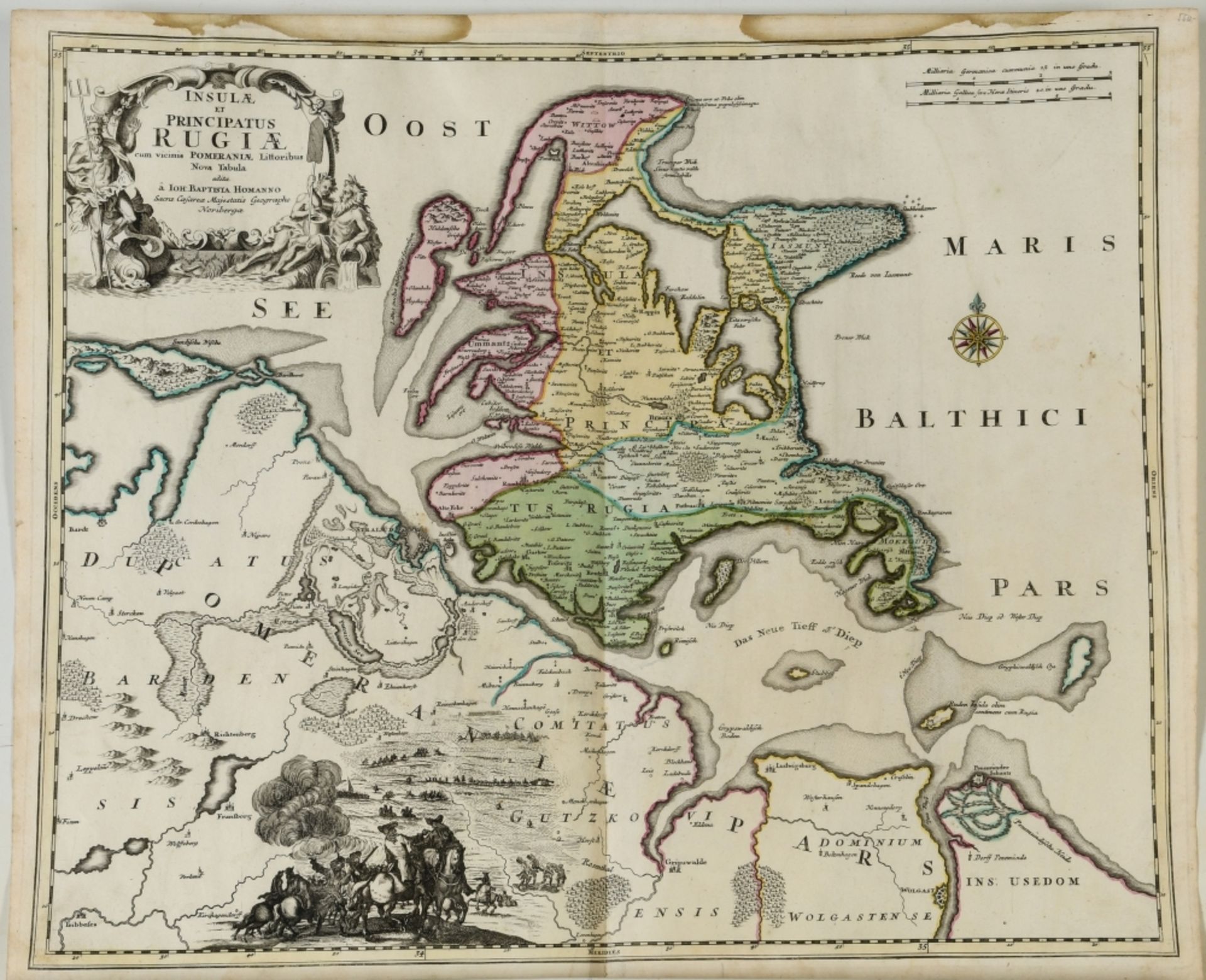 Landkarte "Insula et principatus Rugiae (Rügen)"