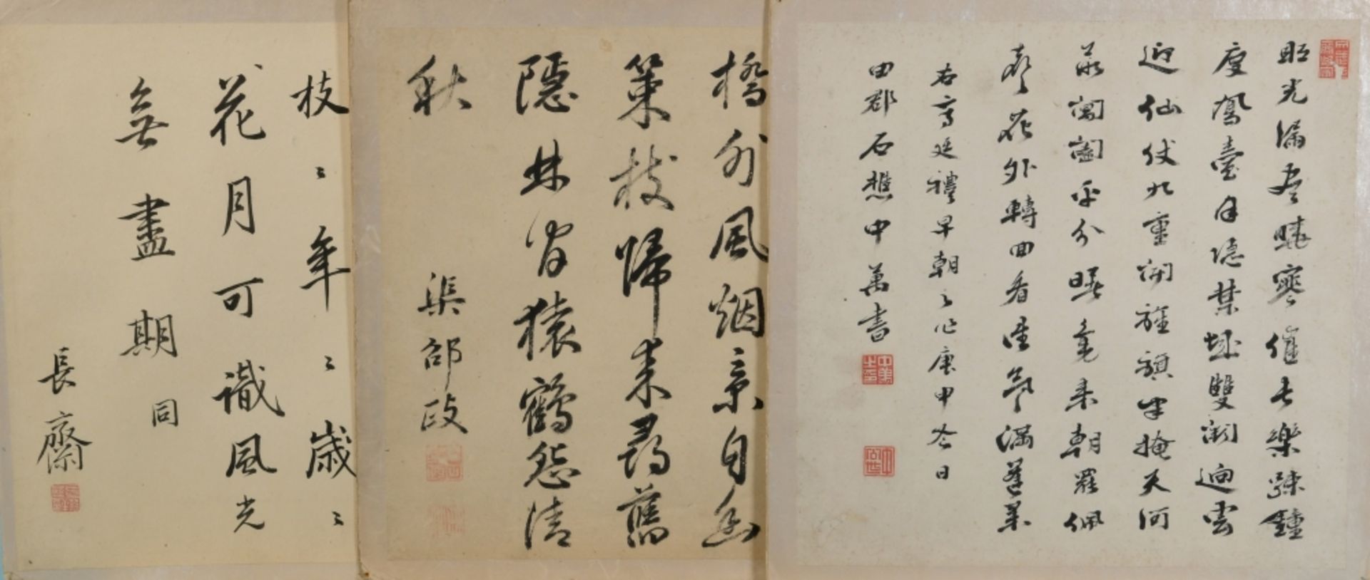 Chinesische Handschreiben, 3 Stück