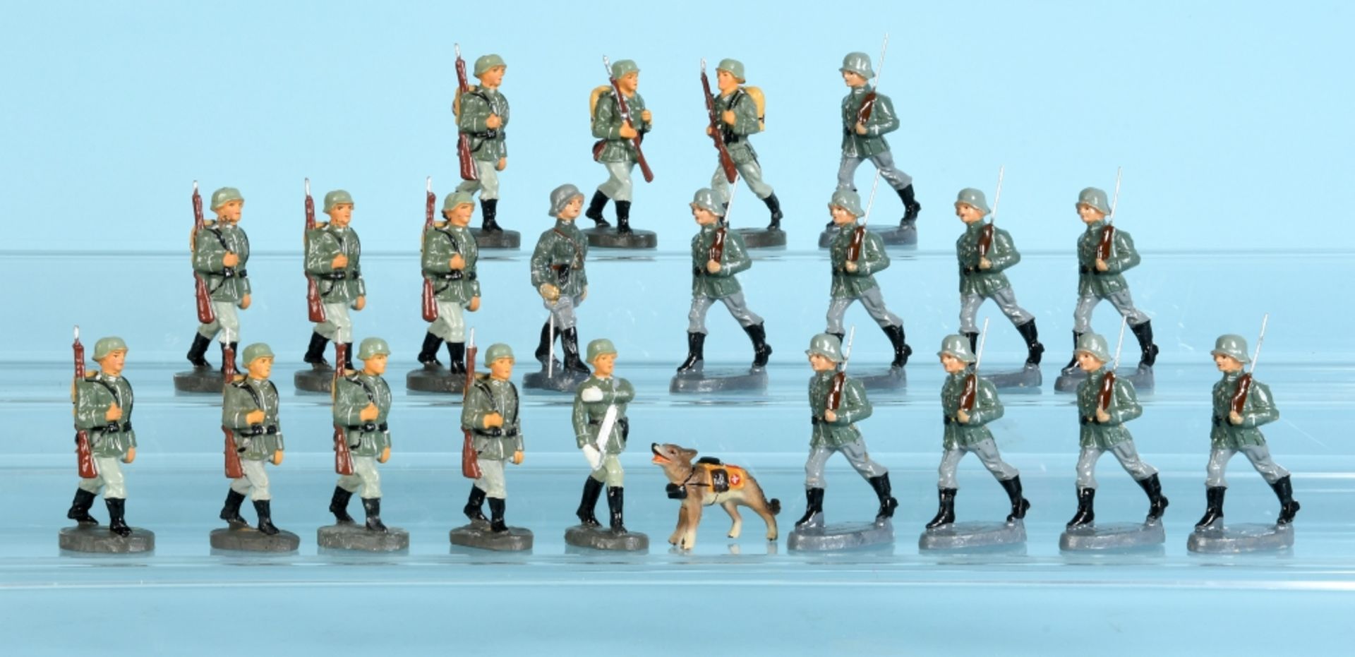 Elastolin - Soldatenfiguren, 21 Stück
