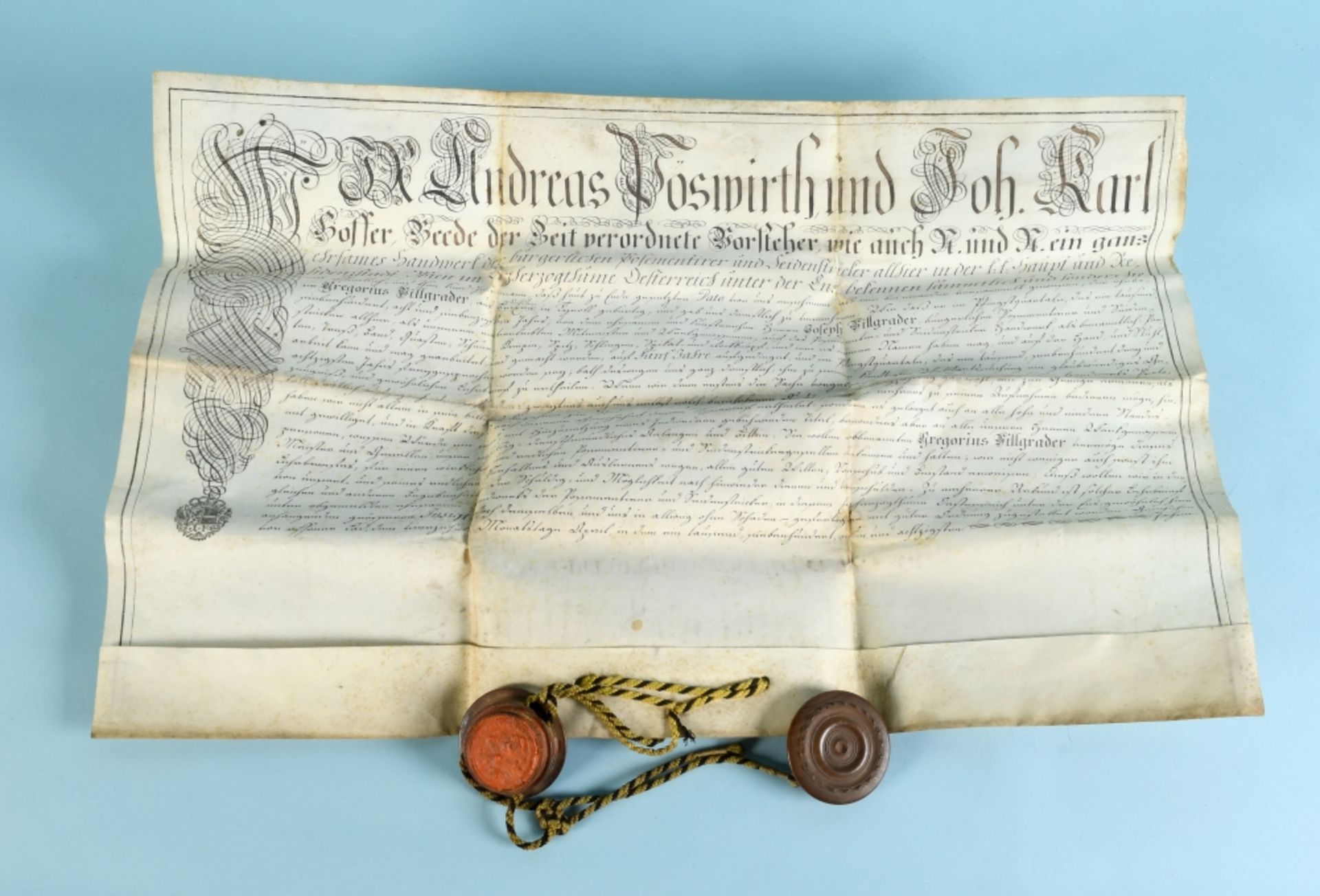 Handschreiben - Urkunde, 1789