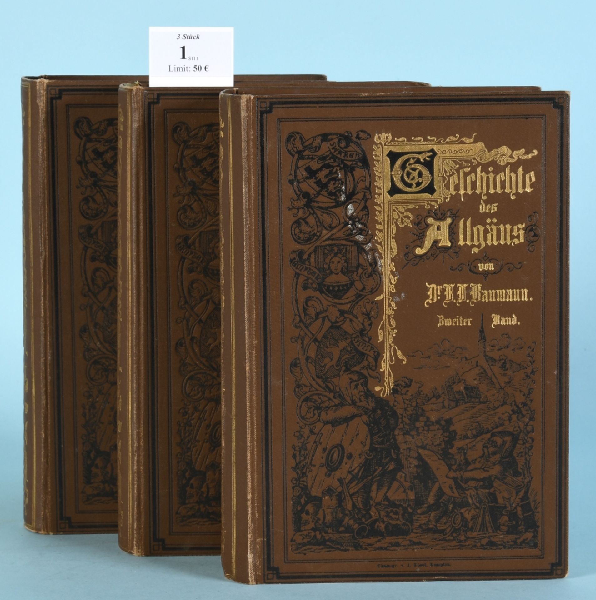 Baumann, F.L. "Geschichte des Allgäus", 3 Bände