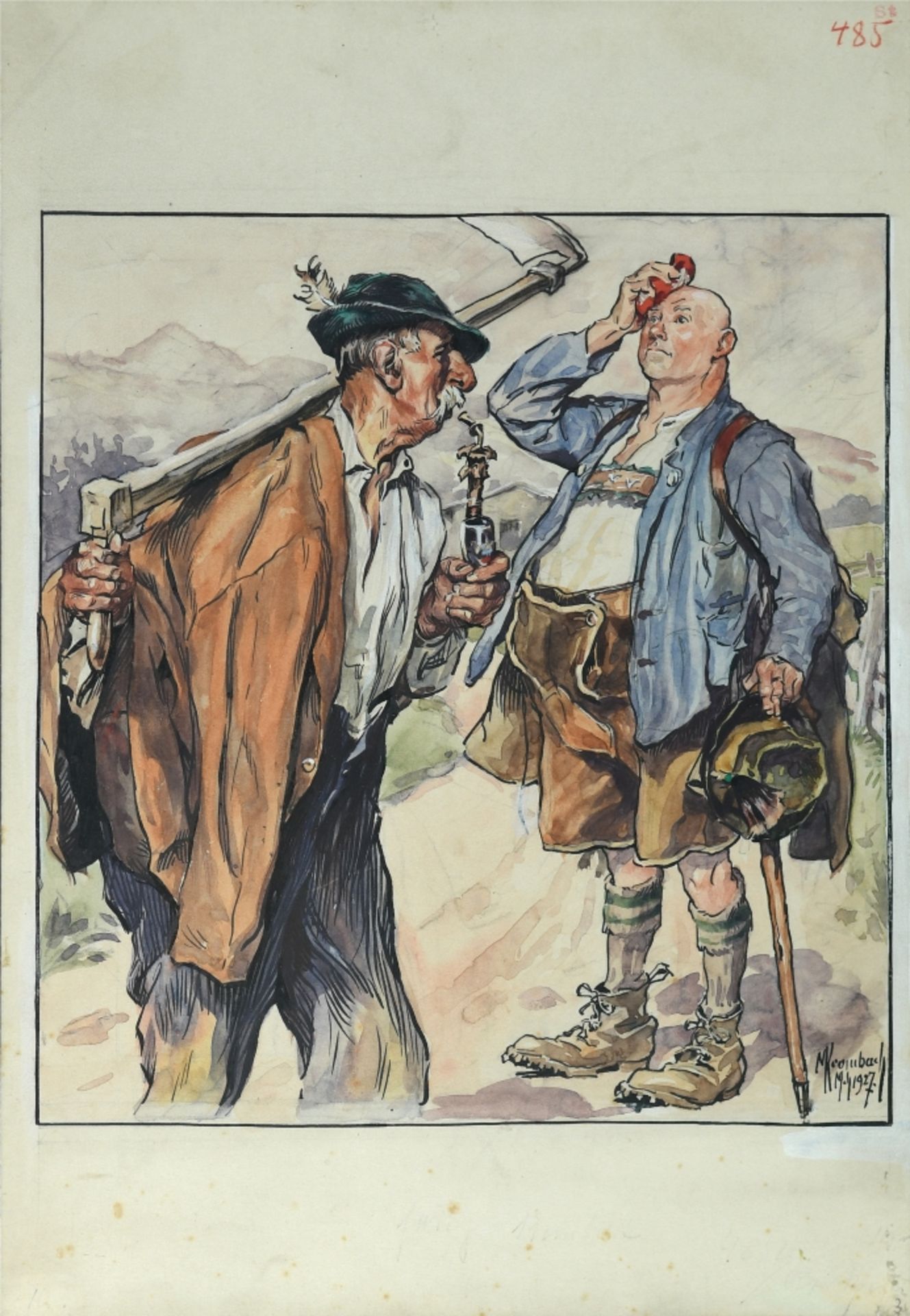 Krombach, Peter Paul, gen. Max, 1867 München - 1947 Reichenbach/Oberpfalz - Image 2 of 2