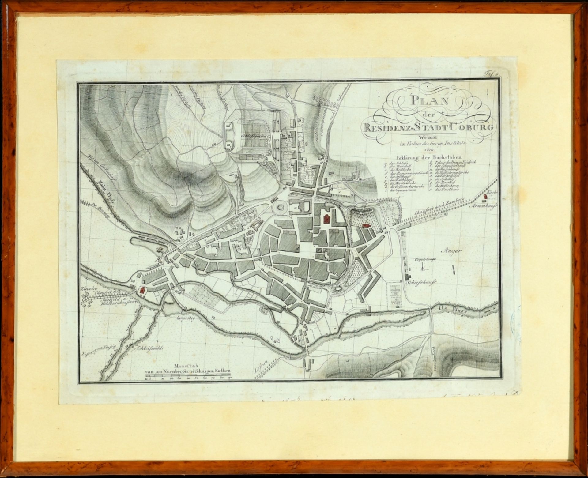 Coburg, Plan der Residenz-Stadt