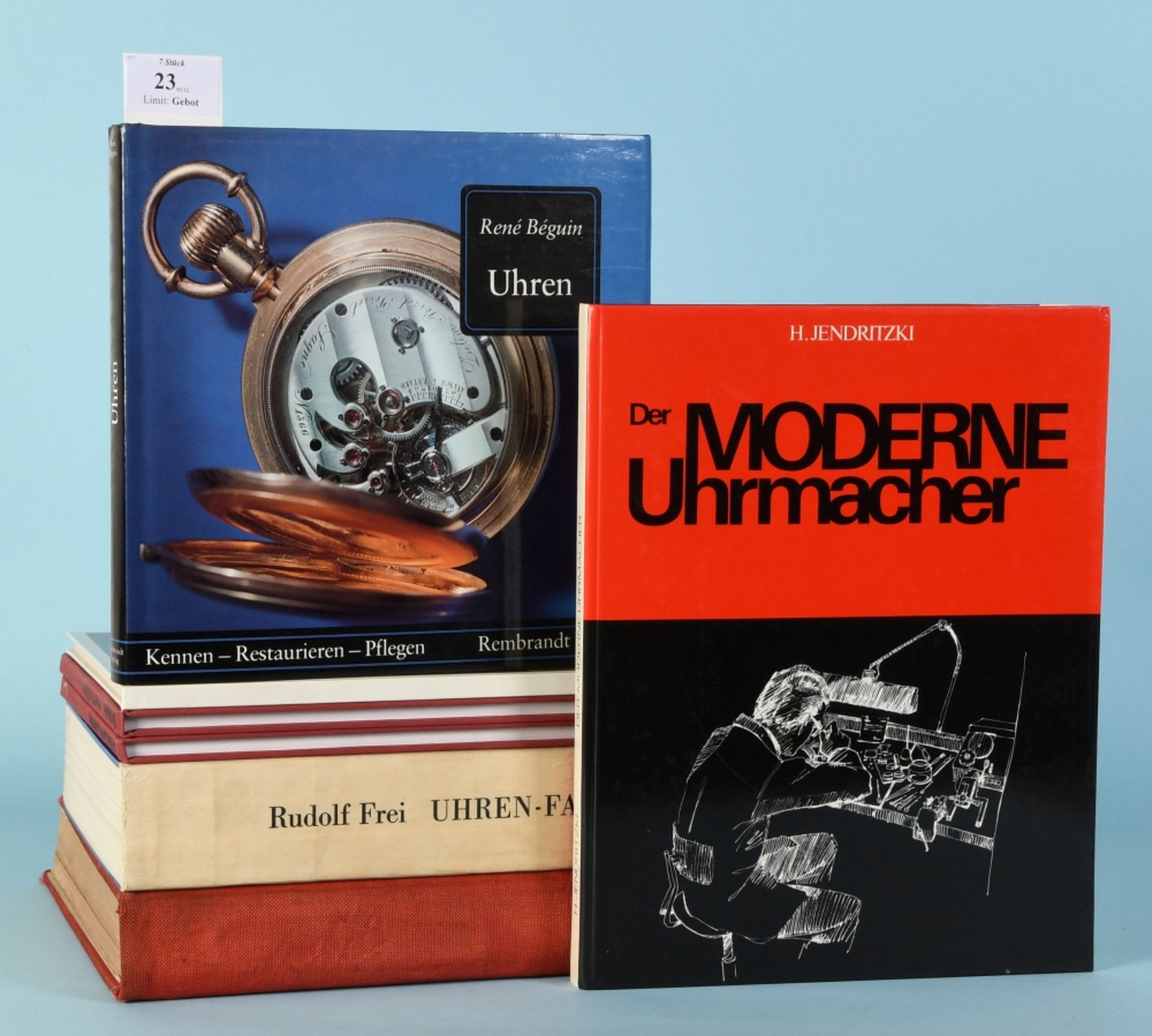 Bücher, 7 Stück "Fachliteratur für Uhrmacher"