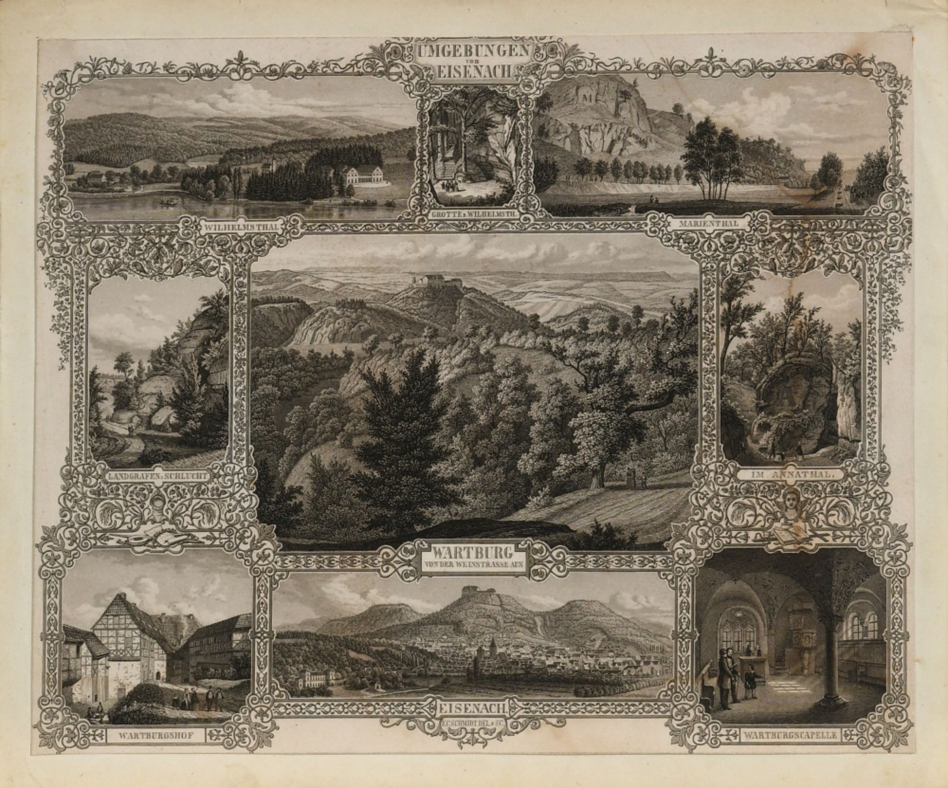 Eisenach und Umgebung, Souvenirblatt