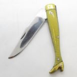 Leg penknife 4" long blade signed J SANT Birmingham