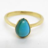18ct turquoise ring size K 2.5g