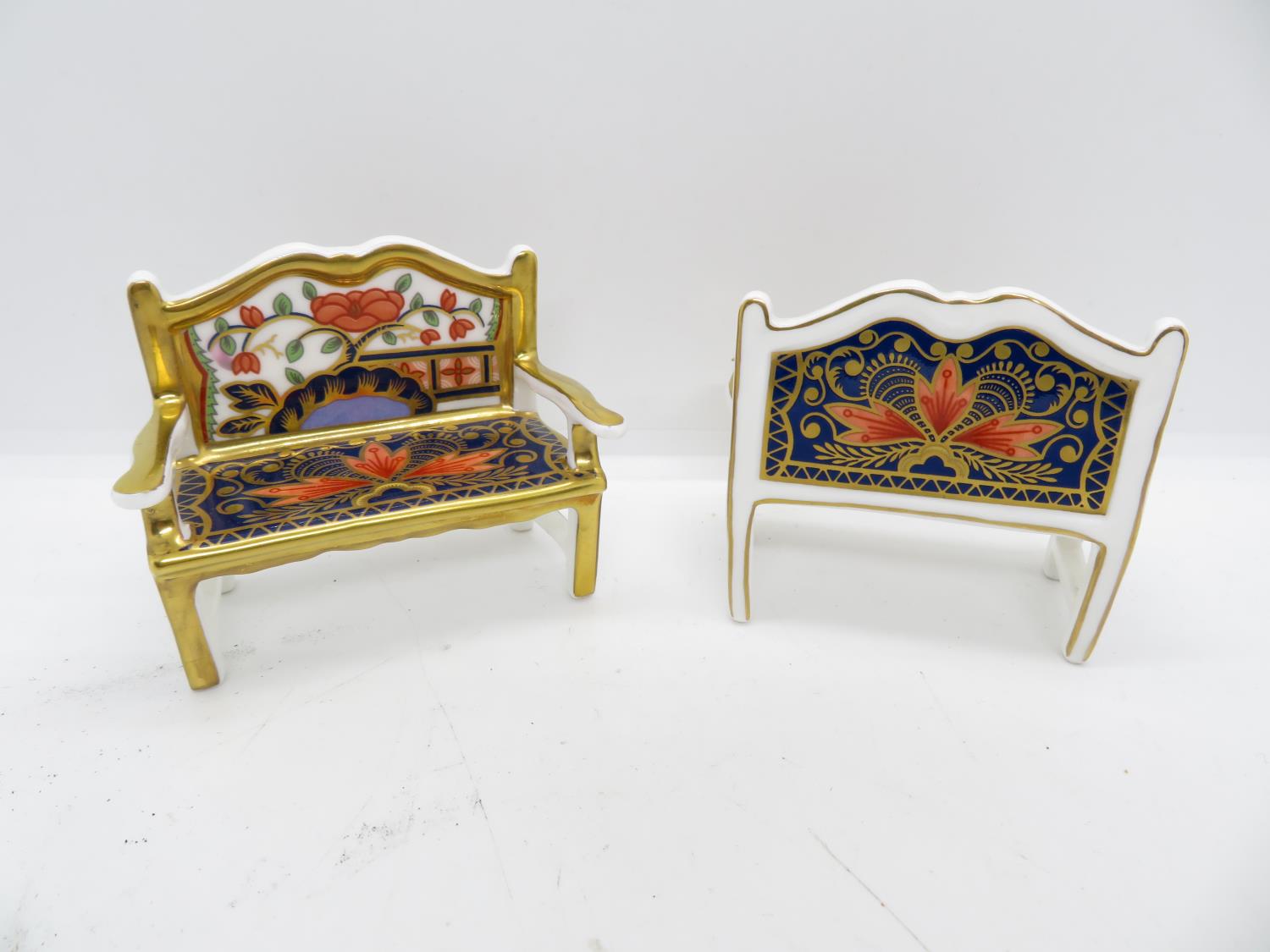2x Royal Crown Derby miniature seats - Bild 3 aus 4