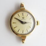 Omega 9ct gold ladies watch - runs 7.3g