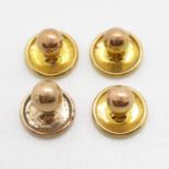 Boxed set of 9ct gold shirt studs
