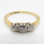 18ct gold and diamond ring size L 2.4g