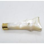 Boxed Cartier Parasol handle with mother of pearl and 18ct gold - last one sold at Christies for £