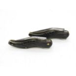 Pair of flat heeled shoe penknives 2.75" long