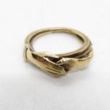 9ct gold FEDE/GIMMEL ring as seen size M