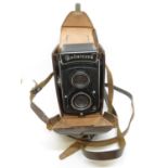 Rolleicord Compur with leather case camera