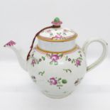 Very early blue ground Staffordshire teapot Circa1780 7" high no cracks or repairs