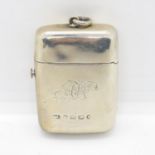 Large spring clasp silver Vesta case 38g