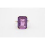 9ct gold vintage amethyst ring (5.3g) Size J