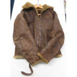 Shearling sheepskin flyer's jacket - all original