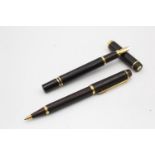 WATERMAN Ideal Wood Effect FOUNTAIN PEN w/ 18ct Gold Nib, Ballpoint Etc