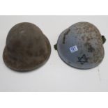 2x military helmets