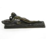 10" bronze nude signed to base R GUERBE