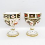 2x Royal Crown Derby goblets good condition