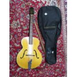 Hofner Senator No. 4331 acoustic guitar with soft case