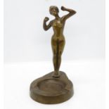 6.5" bronze nude with ashtray