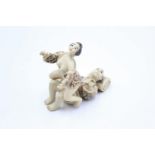 Antique SHUNGA JAPANESE NETSUKE Figures Hand Carved Erotic Art Miniatures