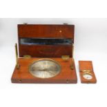 2 x Antique / Vintage Wooden Cased COMPASSES Inc W&S Jones Holborn London Etc