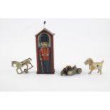 4 x Assorted Vintage TINPLATE Toys / Collectables Inc. Money Box, Strauss, Dog