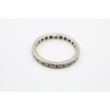 9ct white gold antique spinel eternity ring, as seen (2.4g) size O