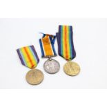 3 x WW1 Medals w/ Original Ribbons Named Inc War, Victory