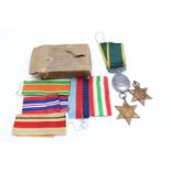 WW2 Boxed Medal Group w/ Named Territorial Medal Inc Africa Star