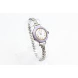 Vintage Ladies .925 SILVER & Guilloche Enamel WRISTWATCH Hand-Wind