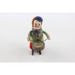 RARE Vintage SCHUCO Tinplate & Clockwork Clown Drummer - WORKING