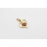 14ct gold enamelled ladybird pendant (0.5g)