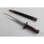 Antique 1903 SANDERSON Sheffield Bayonet w/ Leather Scabbard