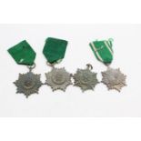4 x WW2 Eastern People Medals Inc Crossed Swords for Bravery