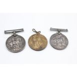 3 x WW1 Medals Named Inc War, Victory
