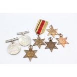 7 x WW2 Medals Inc War, Defence, 1939-45 Stars, France & Germany, Africa Star