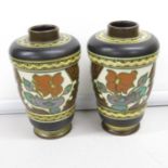 Pair of Rembrandt Pottery Holland vases 7" tall