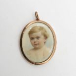 9ct gold double sided photo frame pendant 14mm