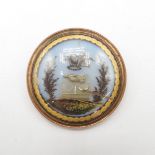 Georgian gold diorama pendant 35mm dia.