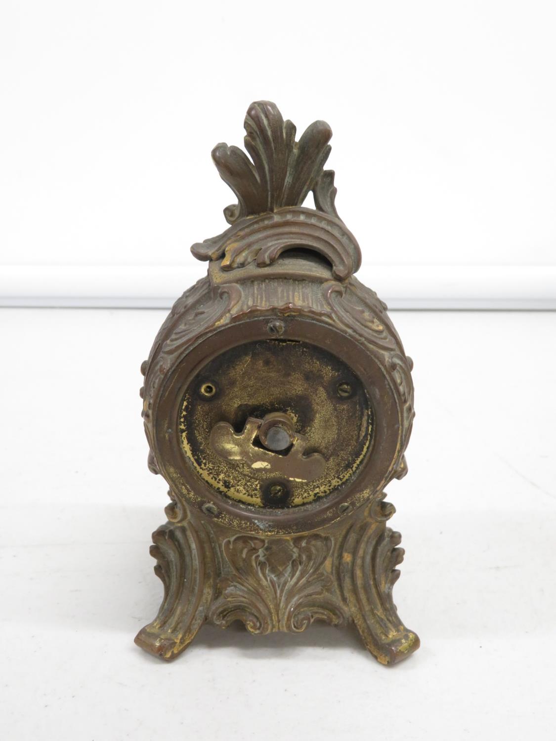 7" ornate carriage clock - clock runs - Bild 3 aus 3