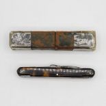 Tortoiseshell multi blade penknife in original case