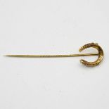 15ct antique gold and diamond horseshoe pin