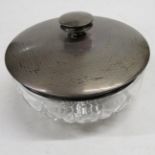 6" diameter silver HM lidded dish - lid 147.6g